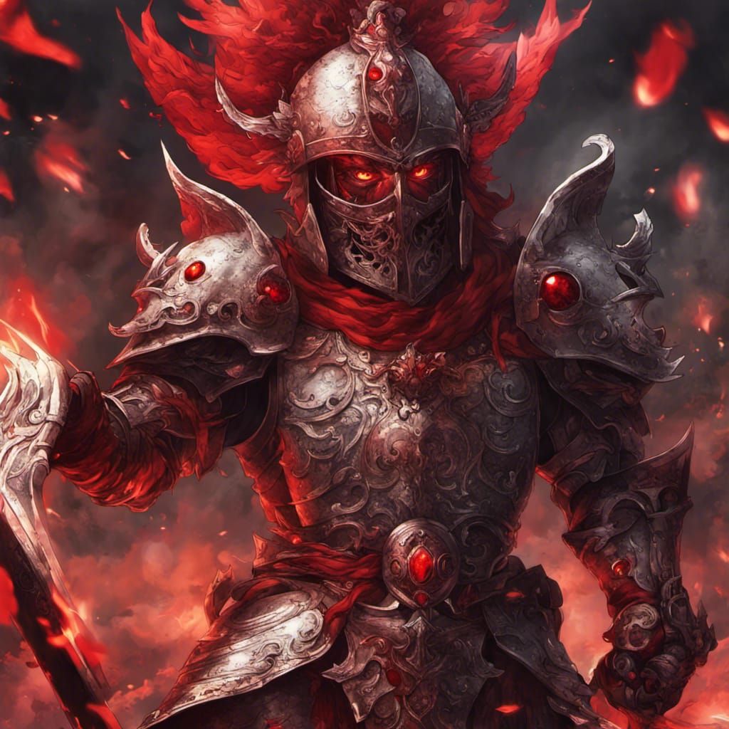 Epic Warrior with Corinthian Helmet in Anime Style