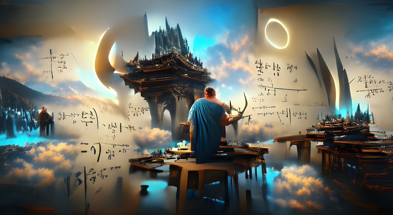 God of Math and Calculus: Fantasy Art