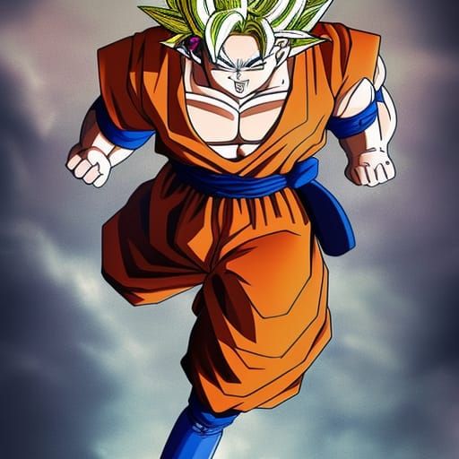 Goku in Anime Key Visual Style