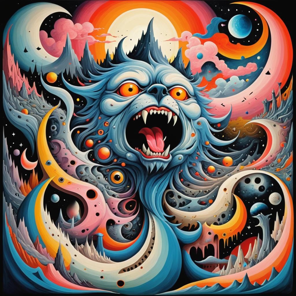 Bizarre Abstract Dreamscape Masterpiece Inspired by C.G. Jun...