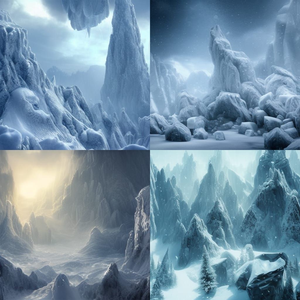 City of beautiful crystals and minerals snow