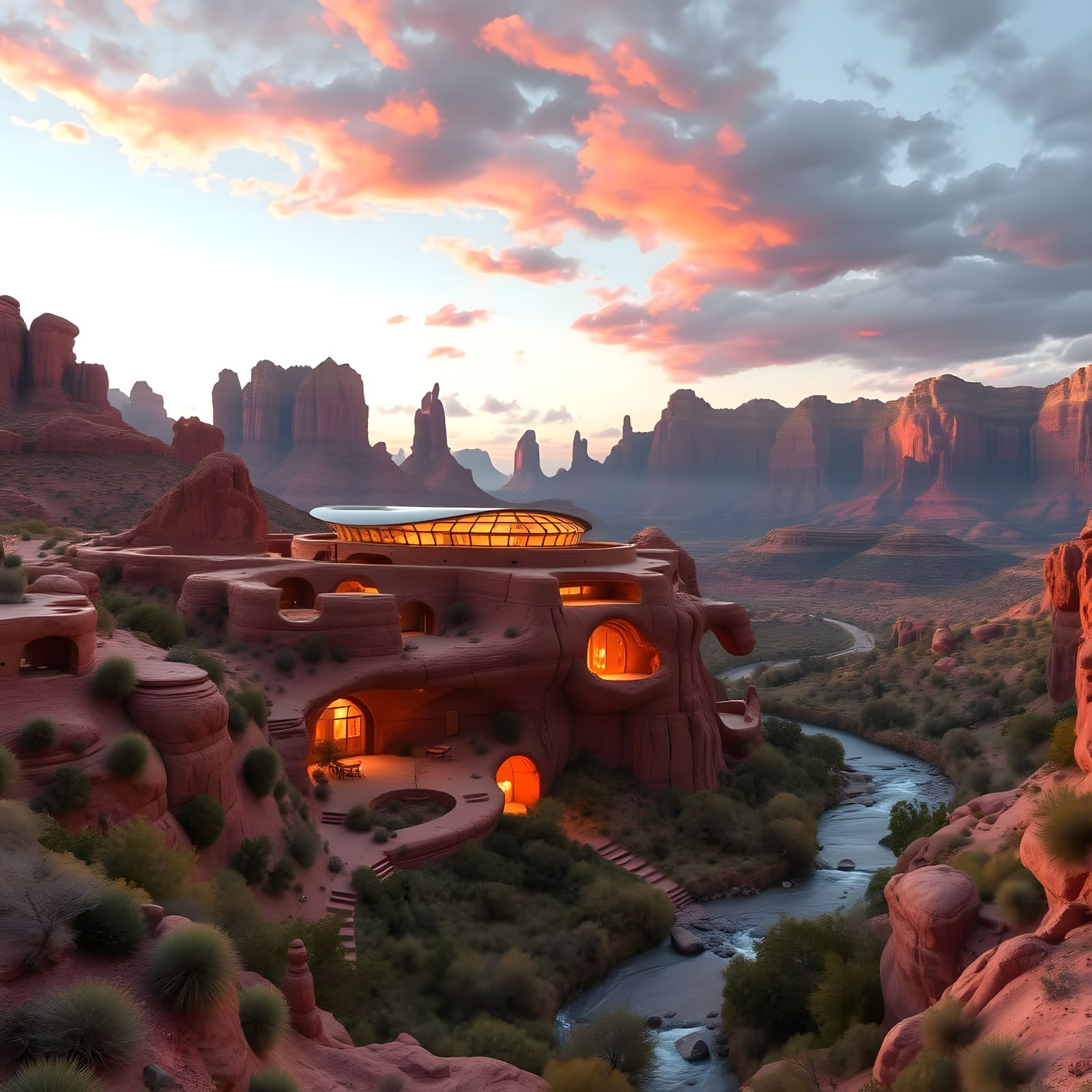 Solarpunk Settlement