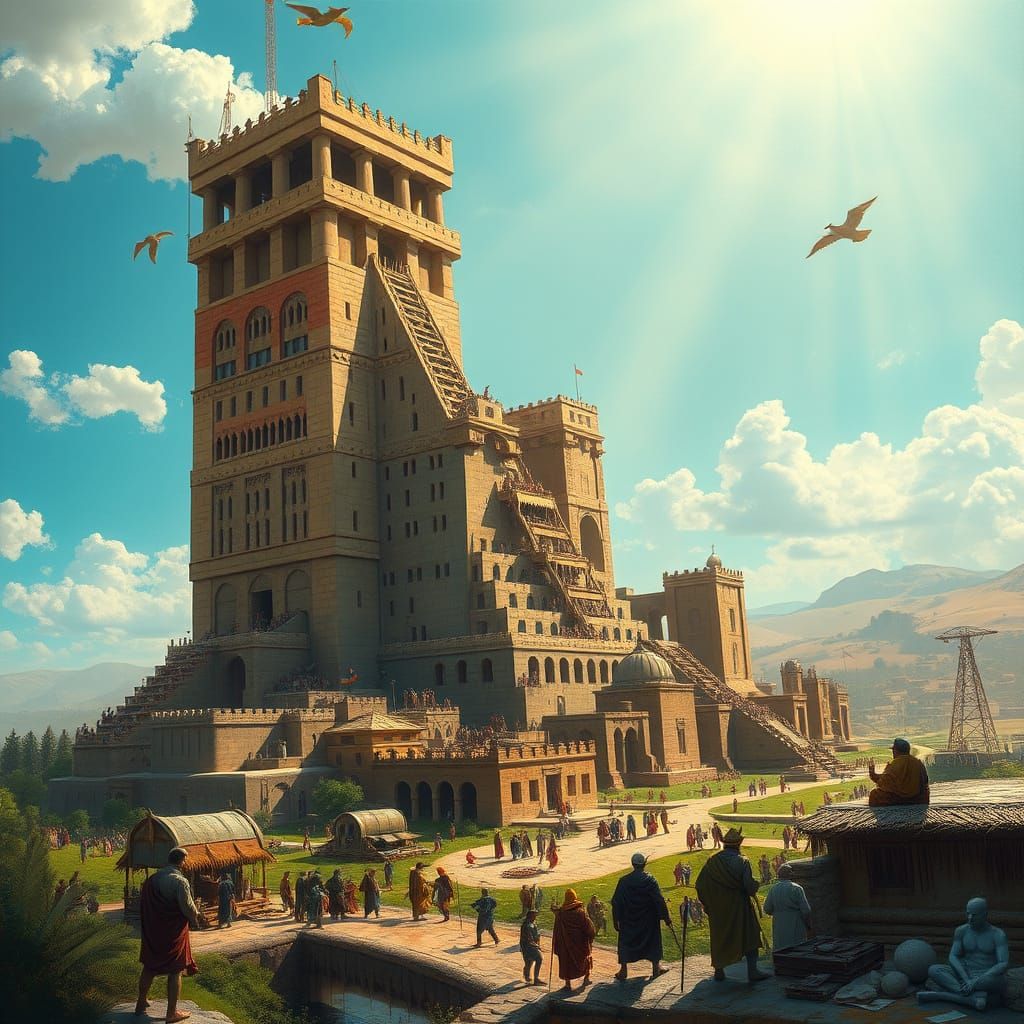 Surreal Architectural Vision of Ancient Mesopotamia's Tower ...
