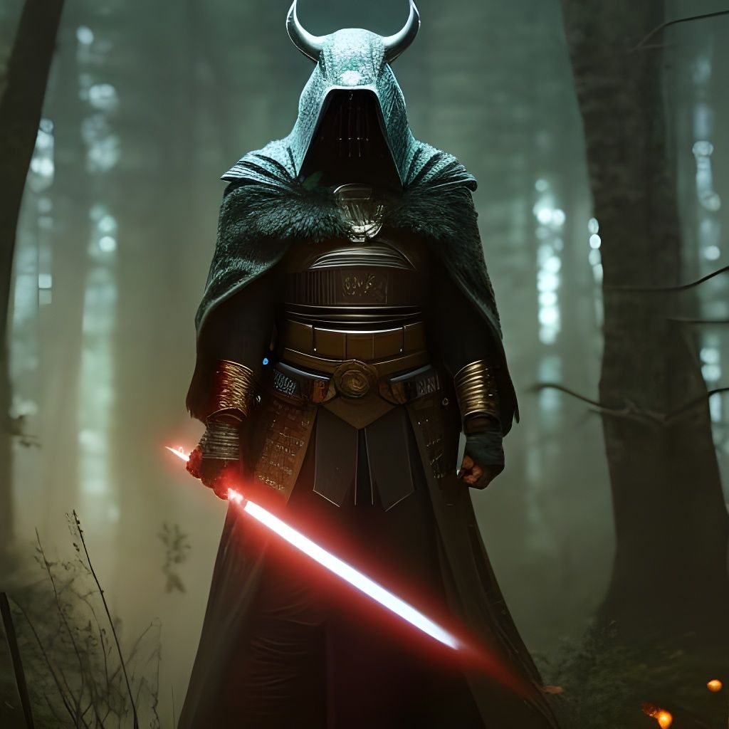 Darth Vader Yeti: Intricate Dark Fantasy Portrait