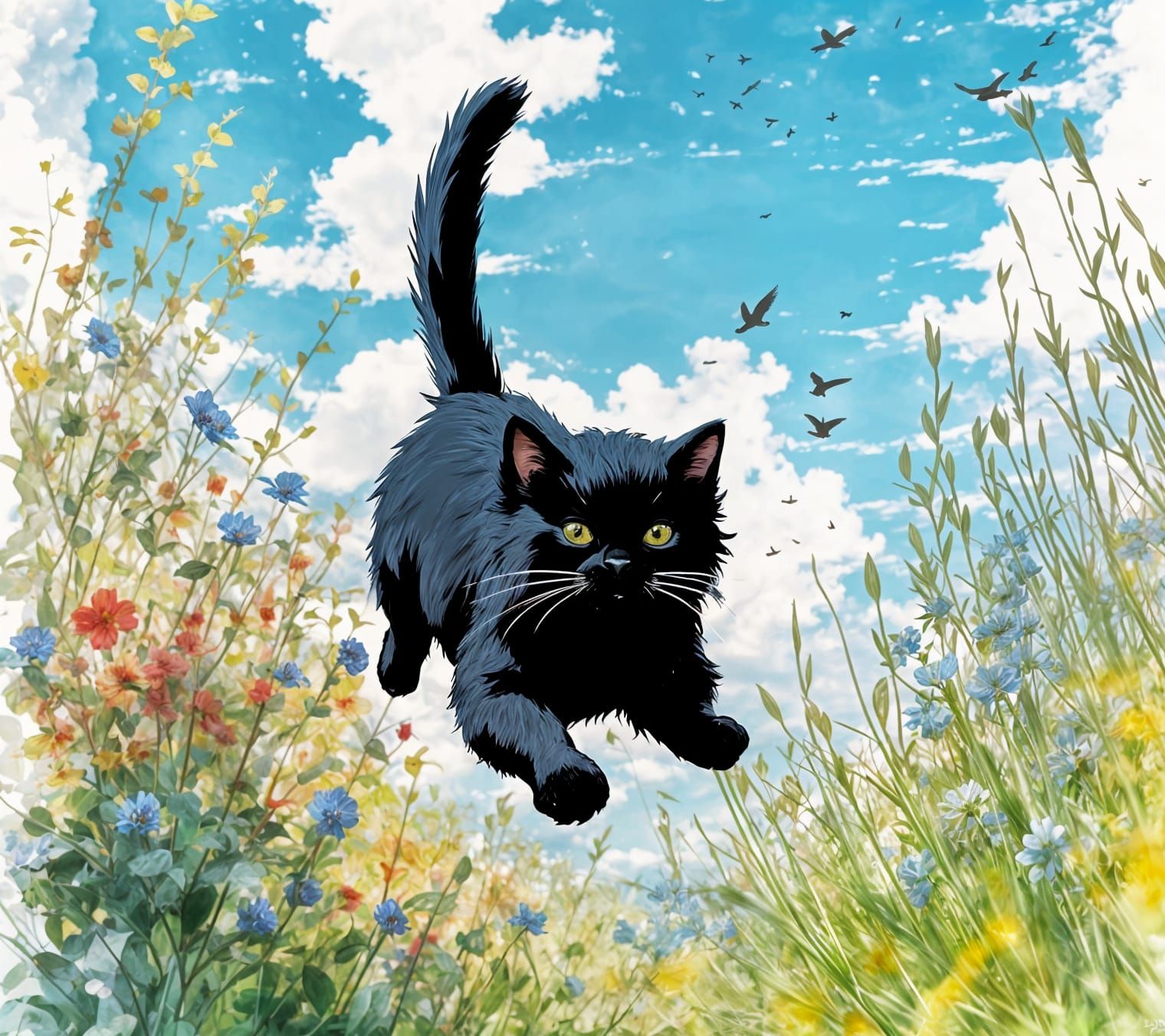 Another goofy eyed black kitten