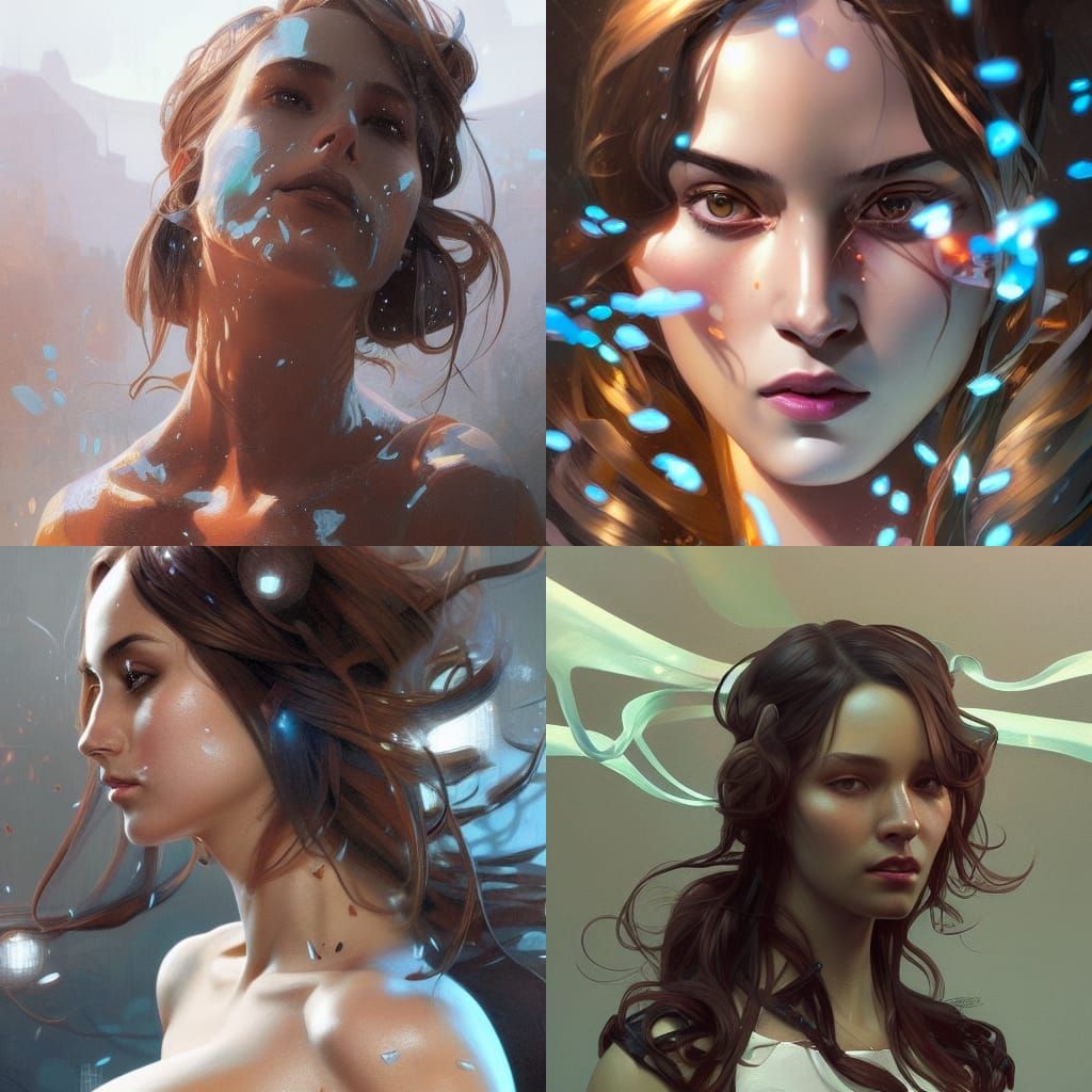 Detailed Portrait with Dynamic Lighting, Trending Art
