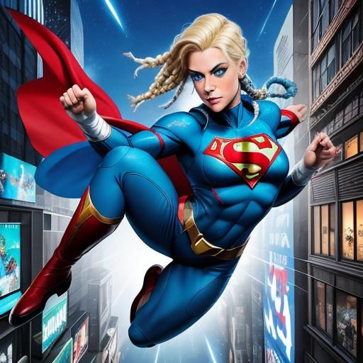 Dynamic Comic Book Superheroes in Action