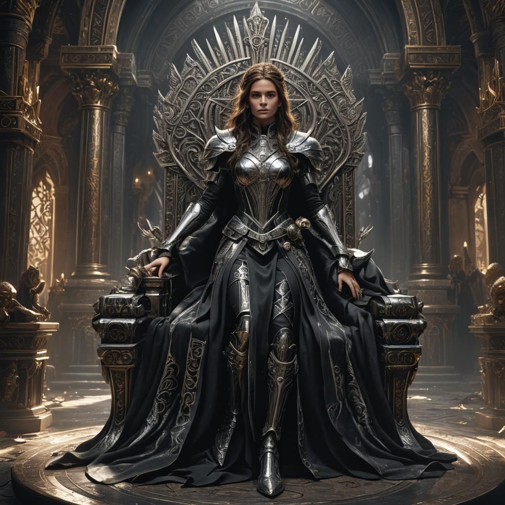 Rebecca in Poseidon's Throne Room: Matte Painting