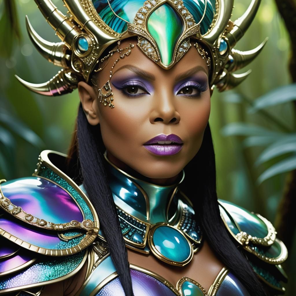 Janet Jackson as Luminescent Jungle Warrior