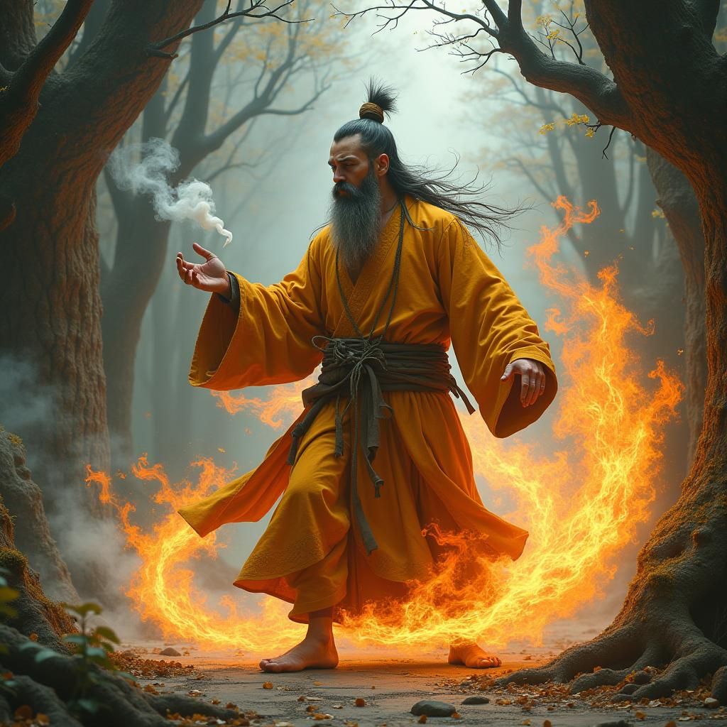 Monastic Assassin in Fiery Drunken Master Stance