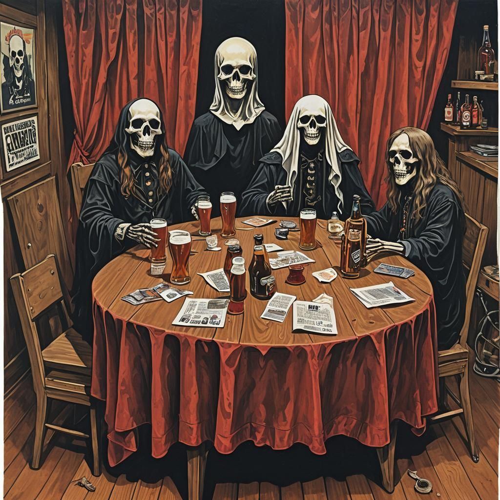 Sinister Rock Concert Scene with Ghost Singer