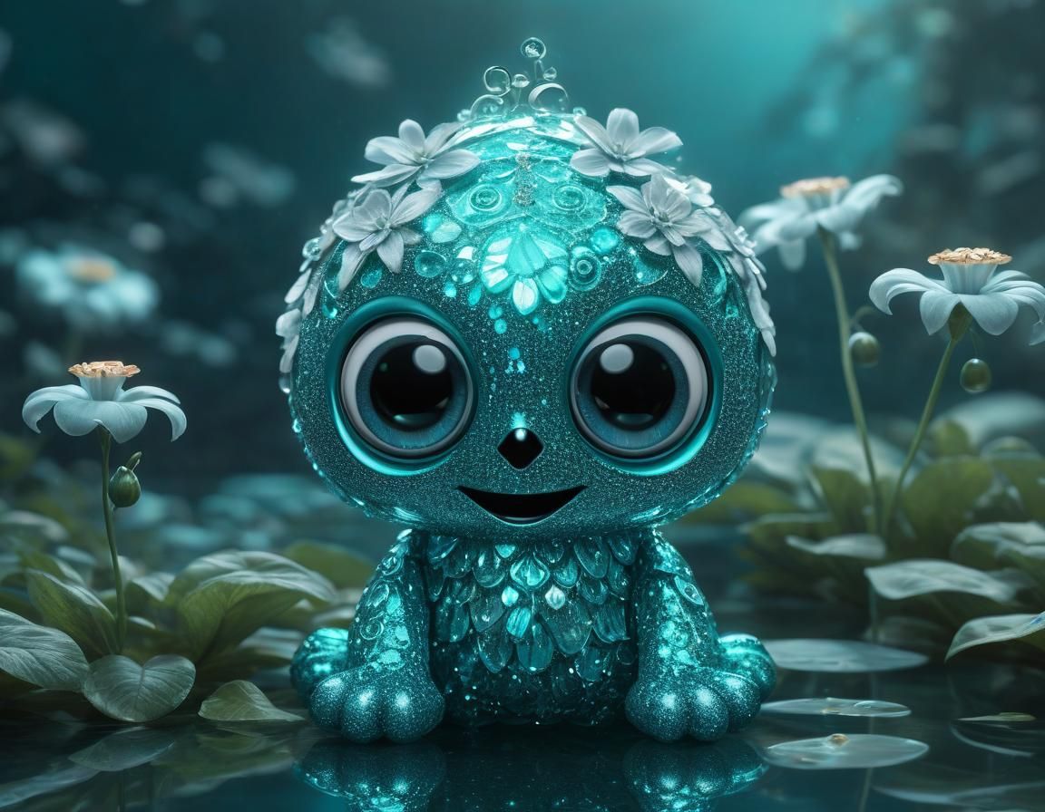 Dreamy Floral Creature Fouzia in Surreal Ethereal Style