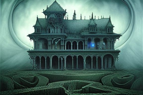 Haunted House Labyrinth with Phantasmic Ghosts