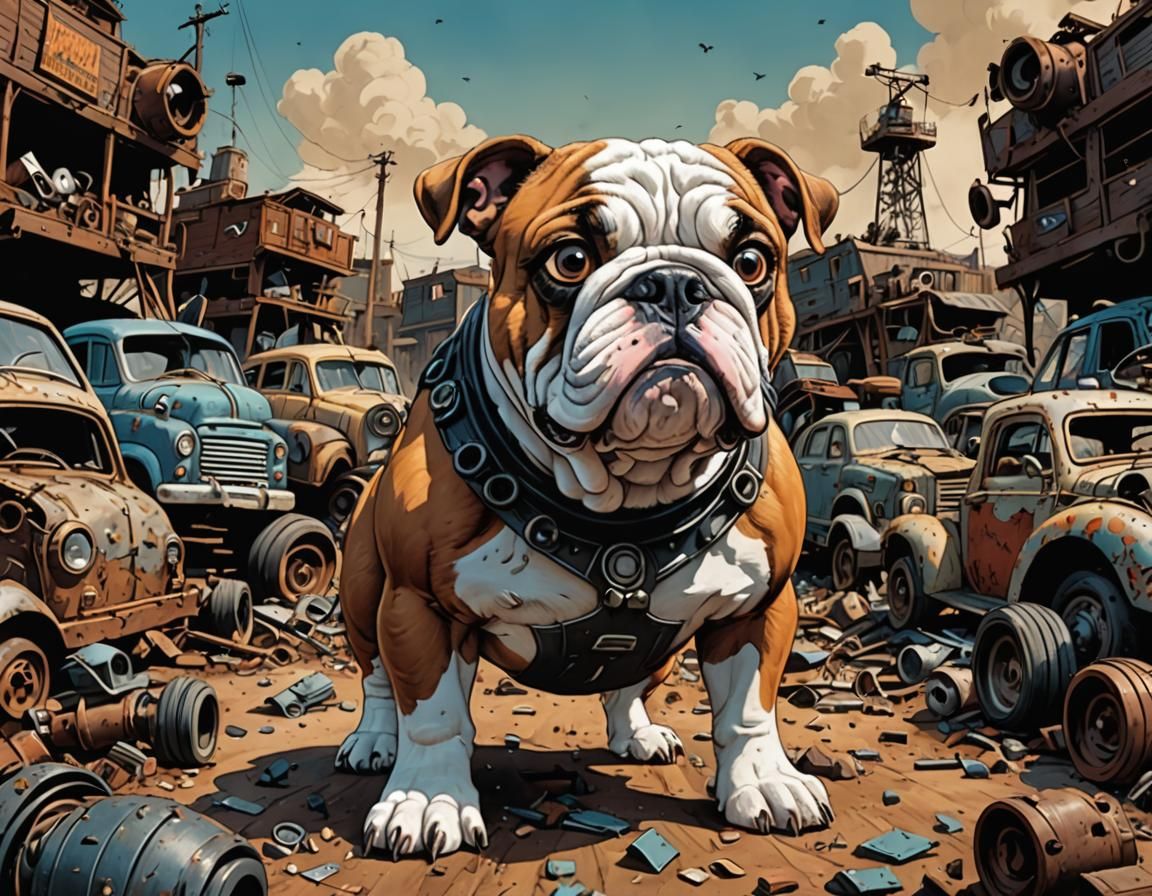 English bulldog Googly Eyes.