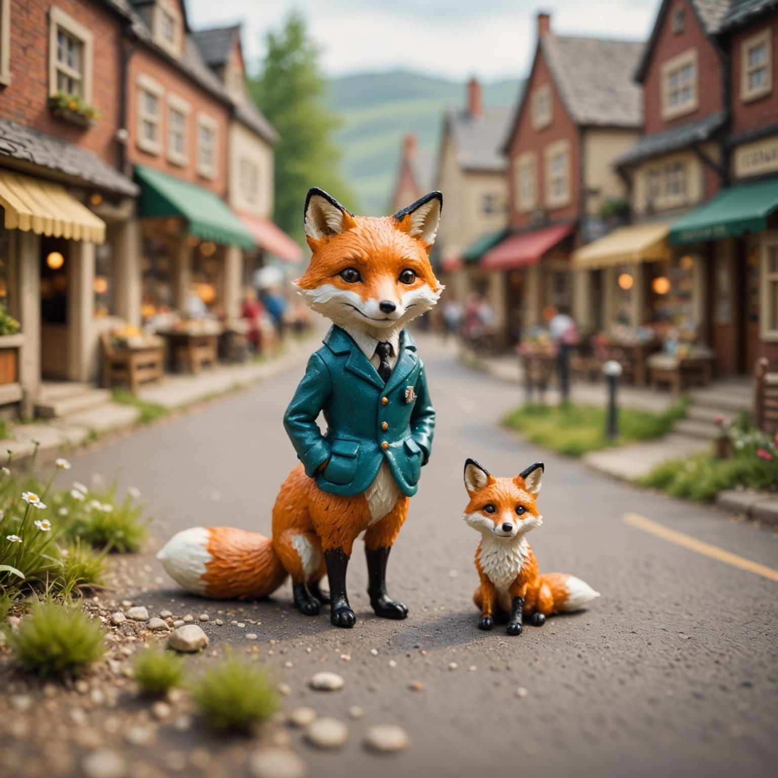 Adorable Miniature Whimsical Foxtrot Tilt-Shift