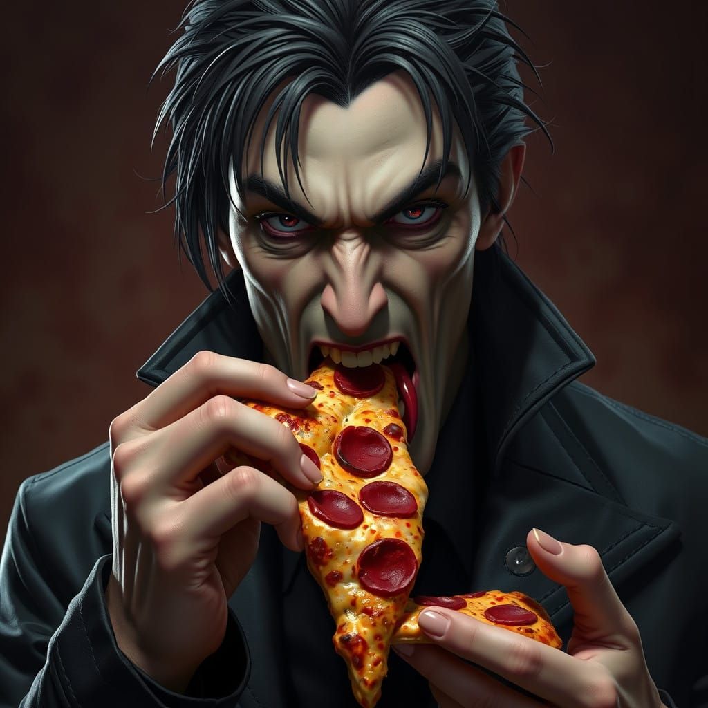 Dramatic Vampire Portrait in Dark Fantasy Style