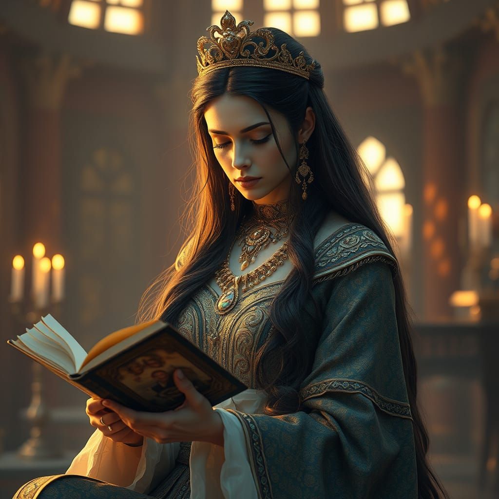 Regal Figure Lost in Fantasy Literature