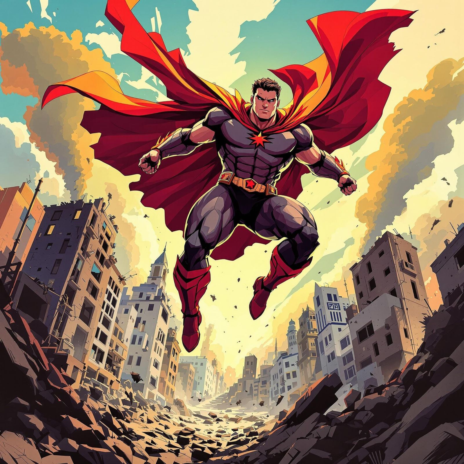 Powerful Superhero Sett Descends into Dystopian City