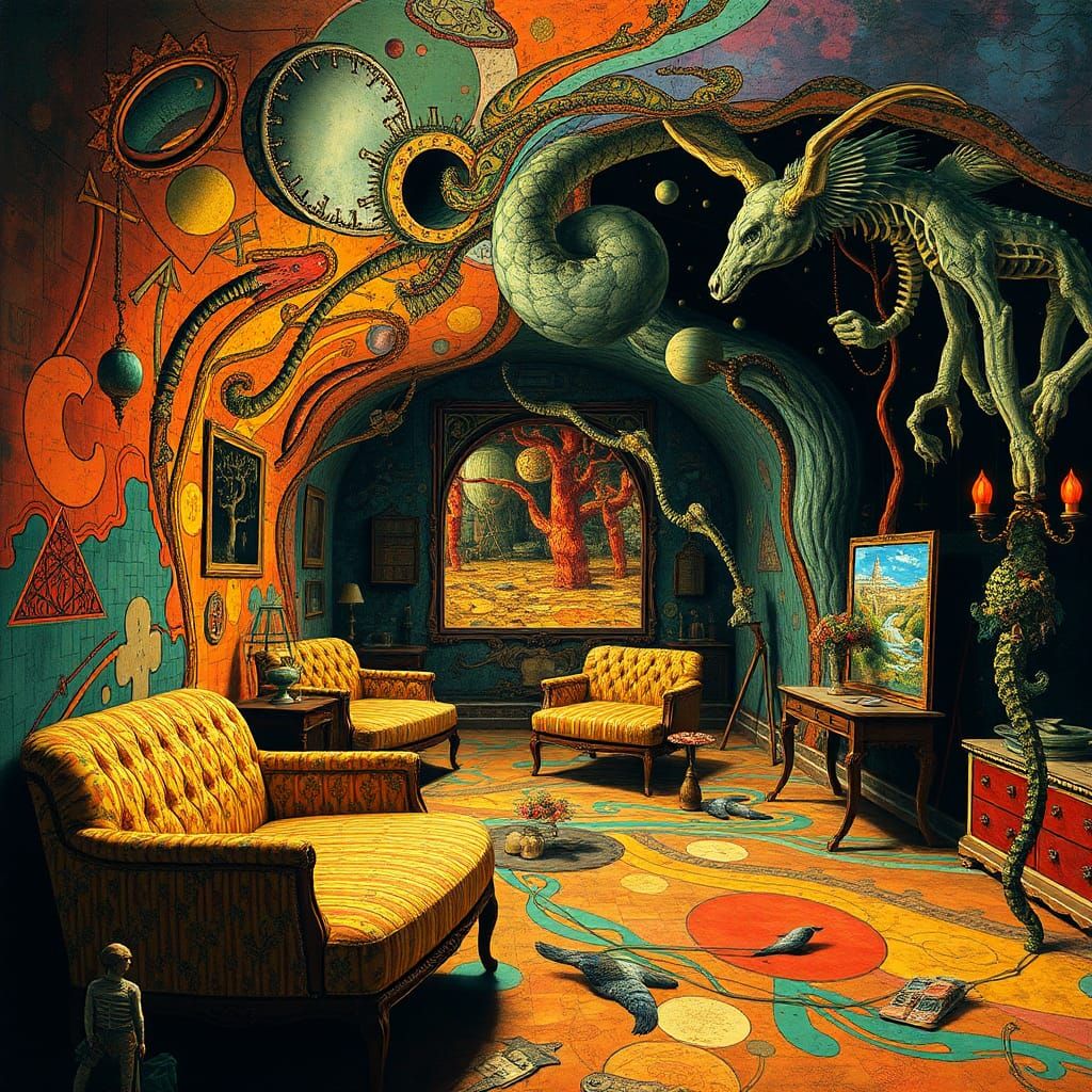 Surreal Transporter Room Glitch: A Fractal Fantasy