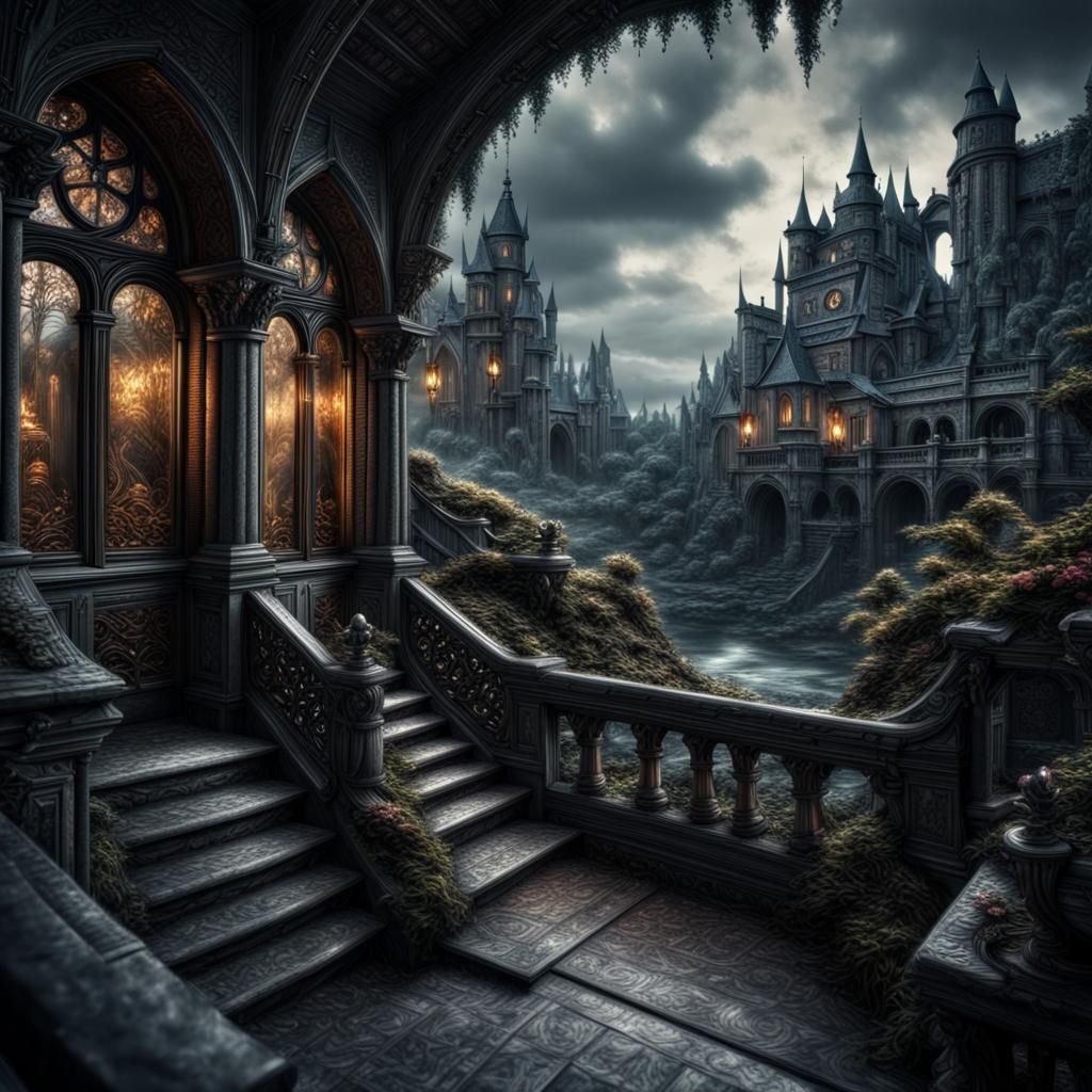 Detailed Fantasy Scene in Hyperrealistic Style