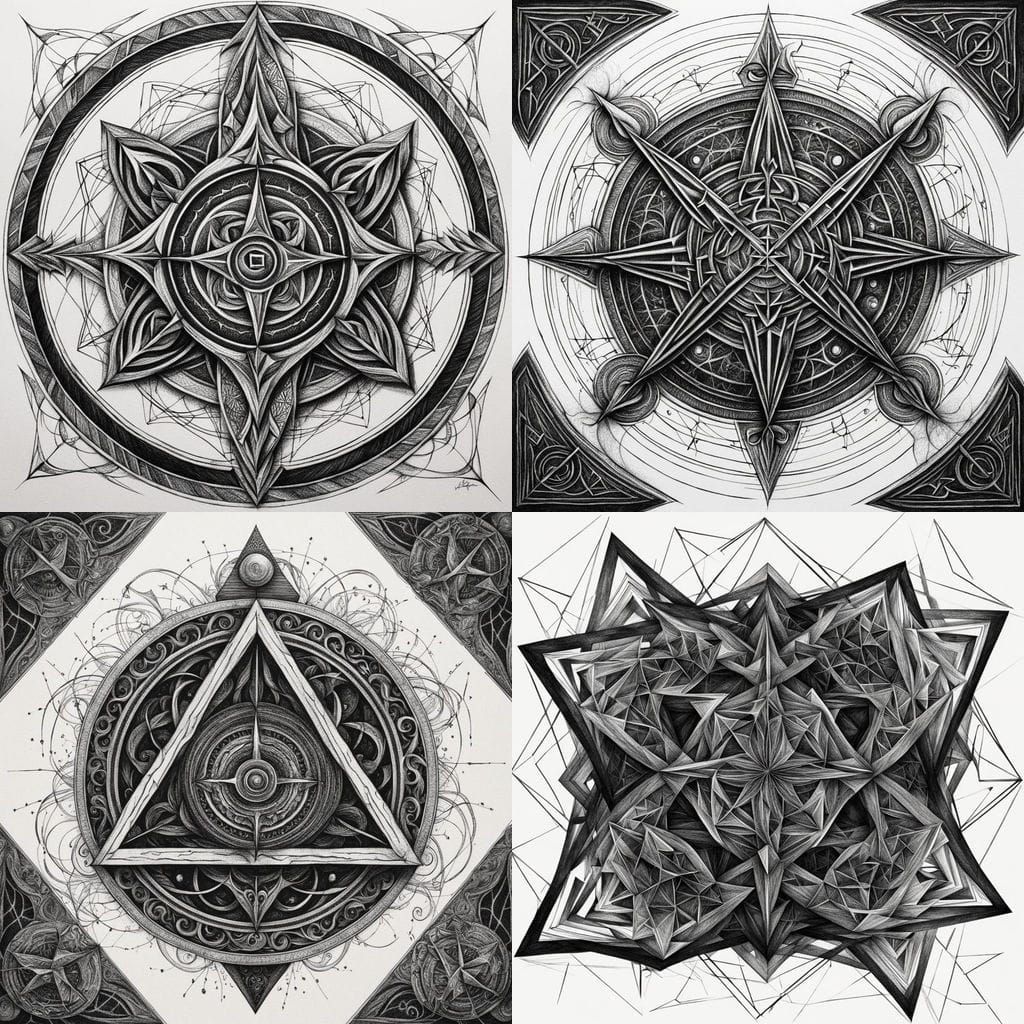 Sigil of Sovarel: Black Geometric Symbol on White