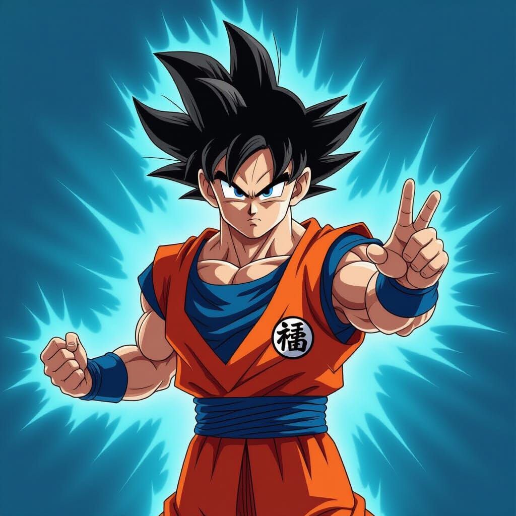 George Washington as Goku in Superior Instinct Pose