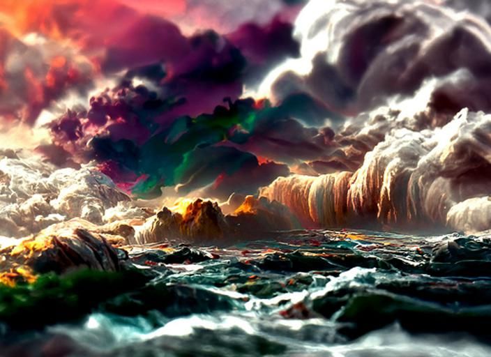 Epic Ocean Storm Inspired by Romanticism