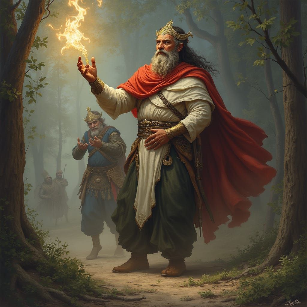 Batman in a Dark Floral Garden with Moonlit Background