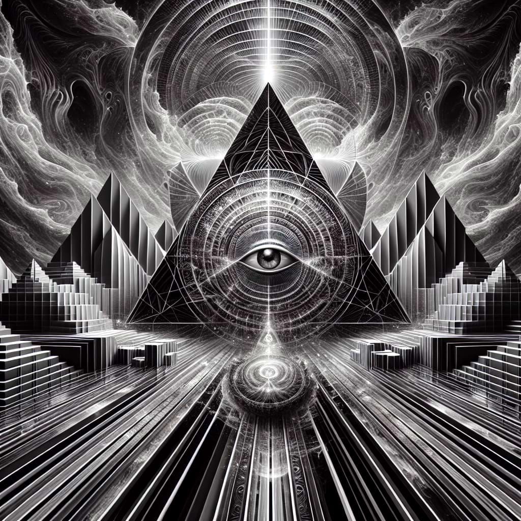 Surreal Geometric Portal to Ancient Mysticism