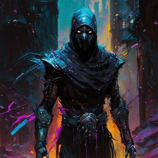 Noob Saibot in Futuristic Nanotech Armor