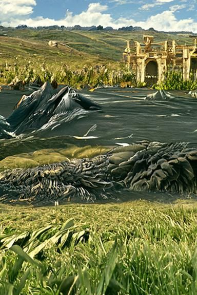 Magical Kingdom on Floating Islands Matte Painting