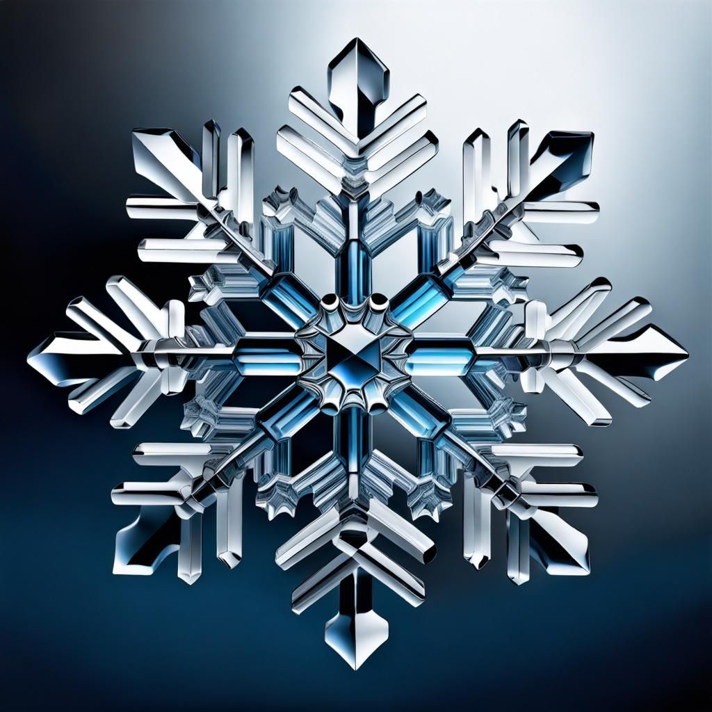 Detailed Glass Snowflake in Sharp Focus
