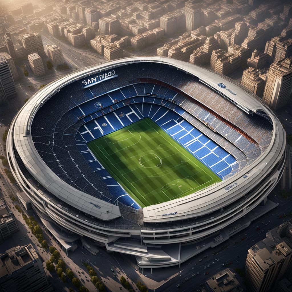 Santiago Bernabéu: Detailed Matte Painting