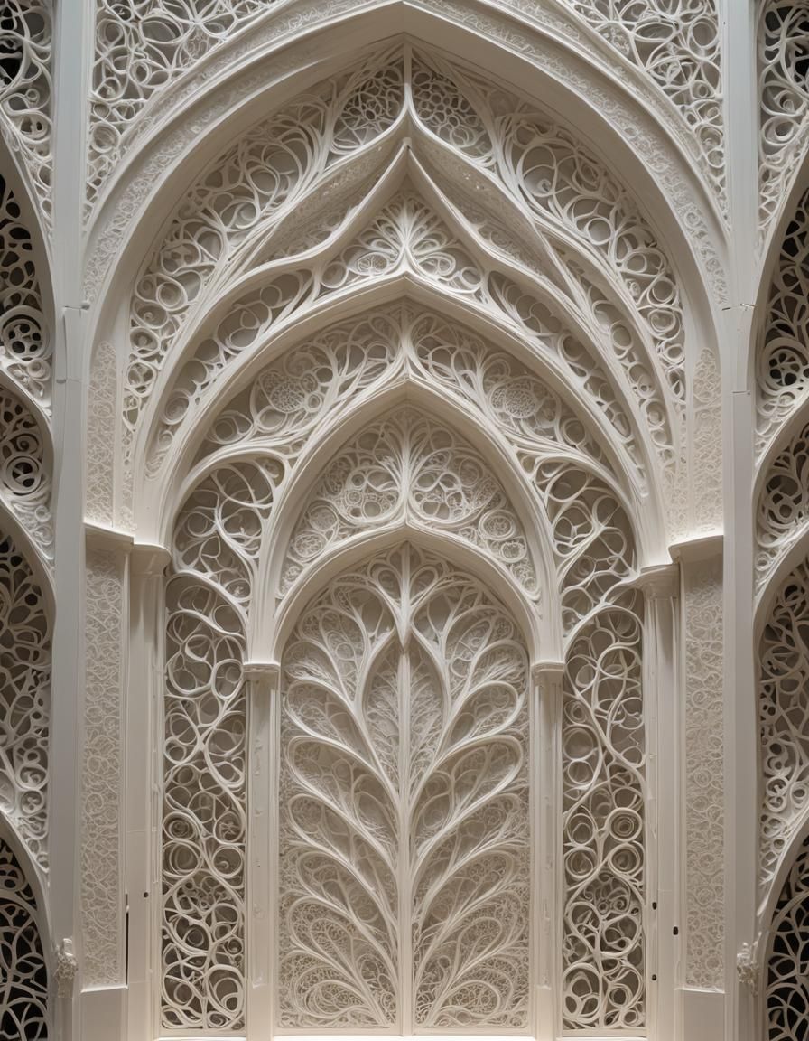 Lace Cathedral with Gypsum and Concrete Details