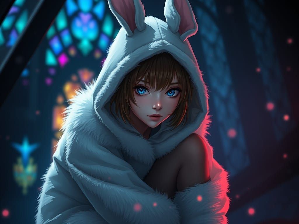 Anime Hunter in Mystical Light