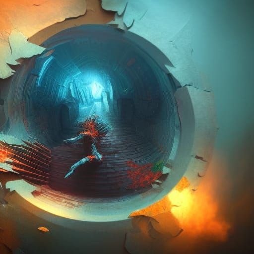 3D Paper Art with a Hole