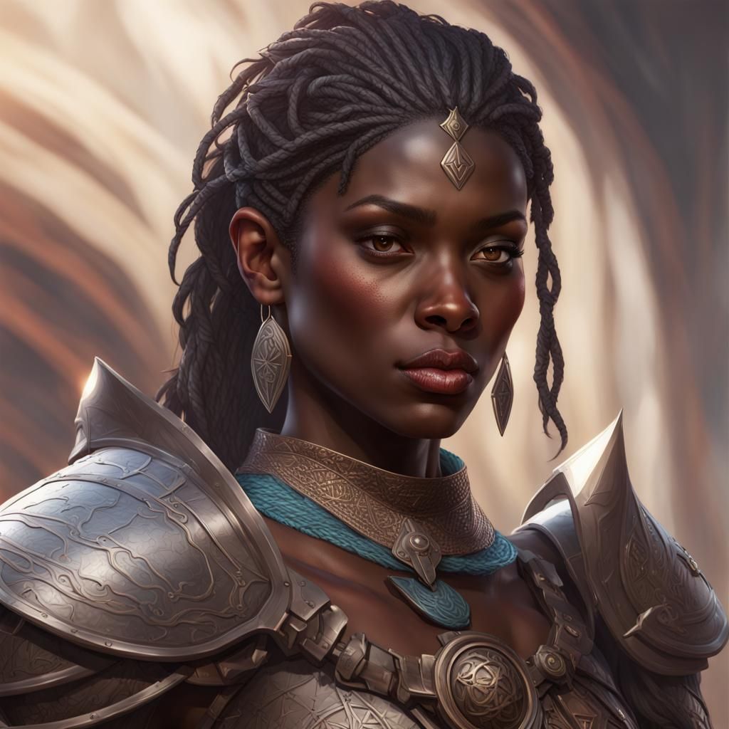 Warrior in Chainmail: Hyperdetailed Digital Art Portrait