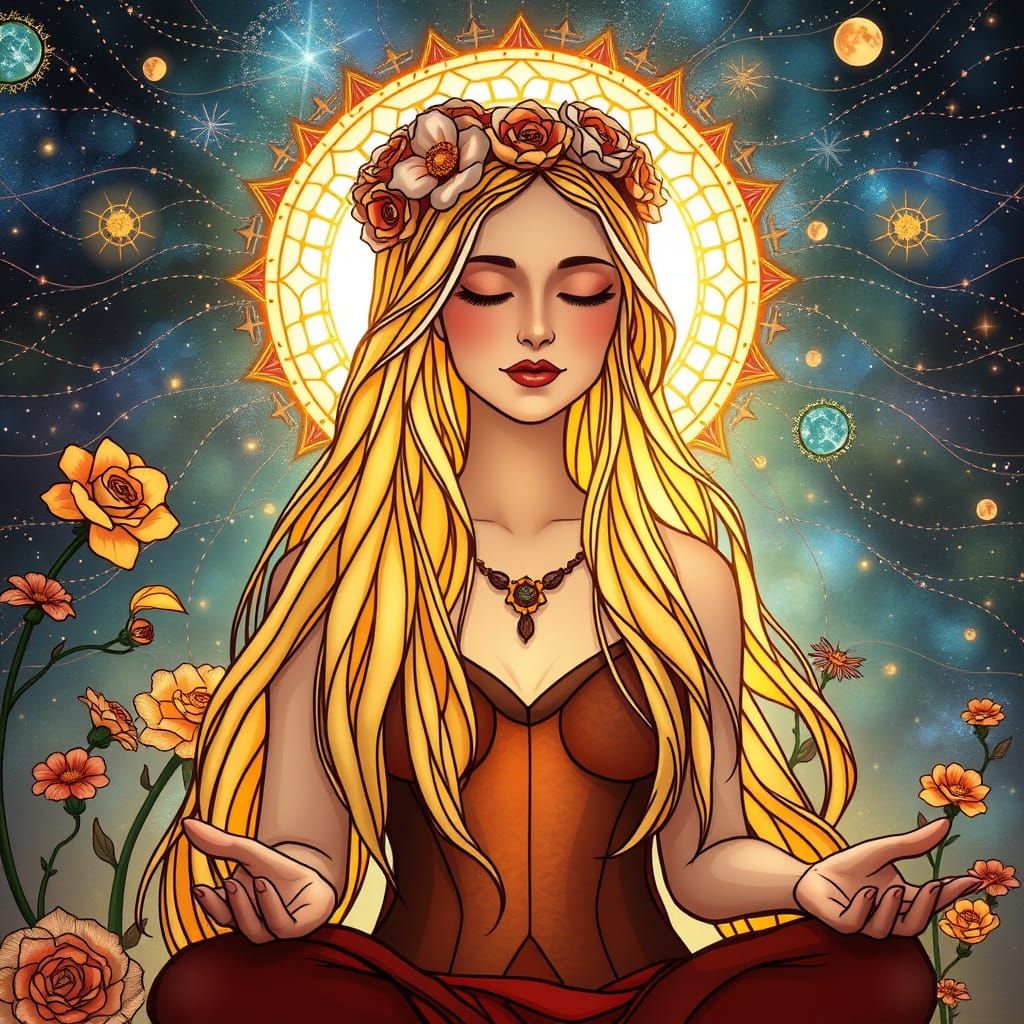 Surreal, Tiffany-Inspired Stained Glass Illumination of a My...