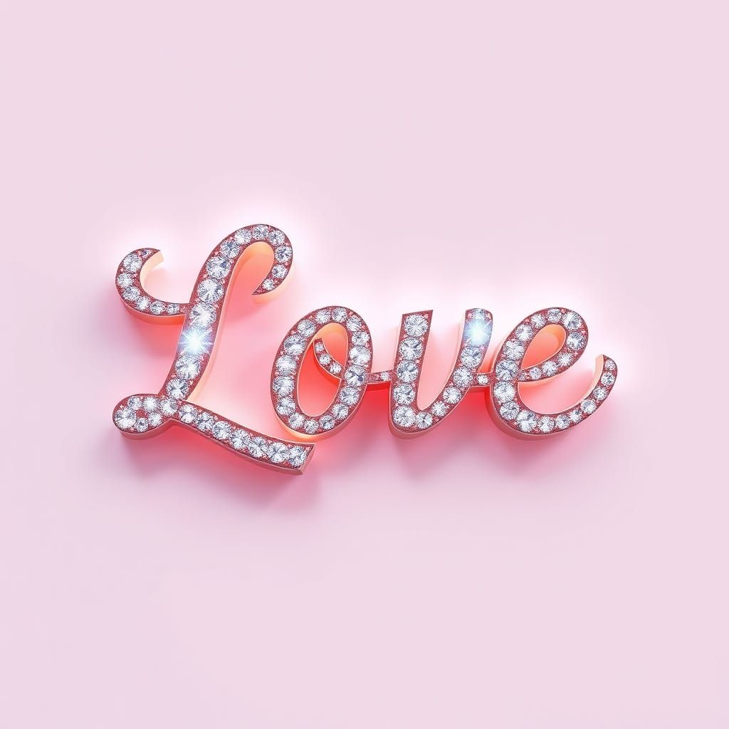 Elegant 3D Nameplate with Encrusted Diamonds and Art Deco Cu...