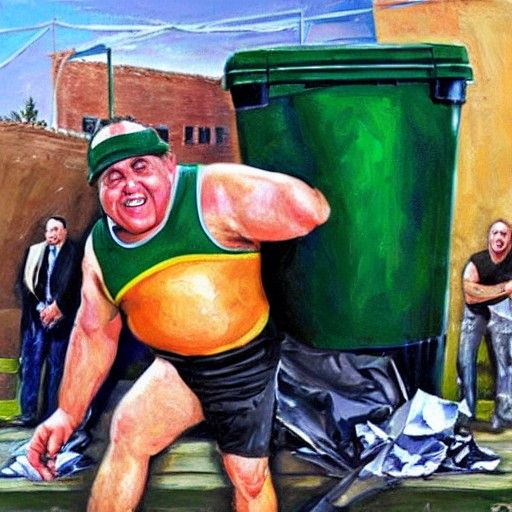 Danny Devito as Trash Man Wins Wrestling Championship