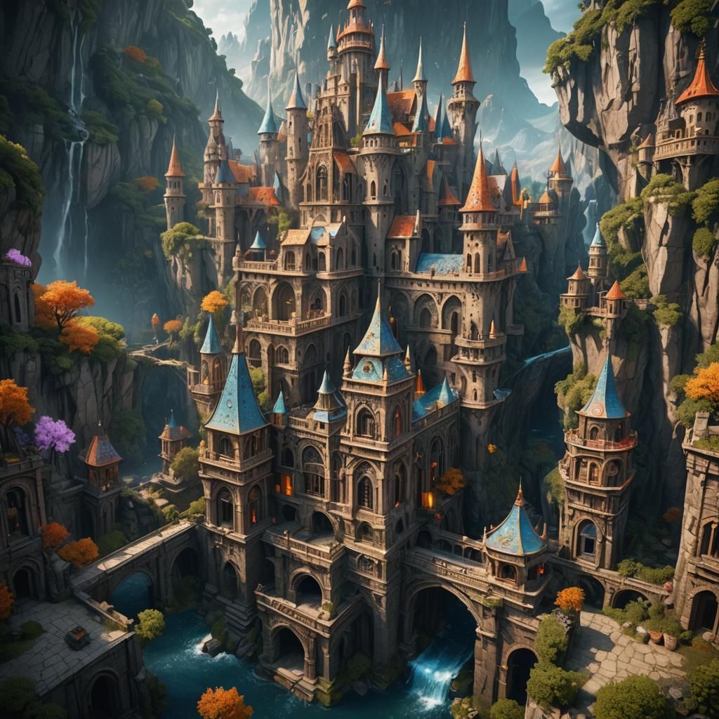 Fantastical Matte Painting in Deep Color