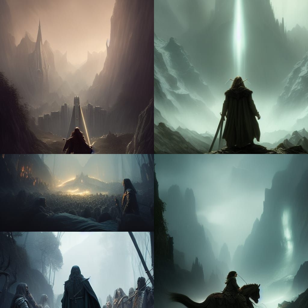 Dark Fantasy Lord of the Rings Concept Art