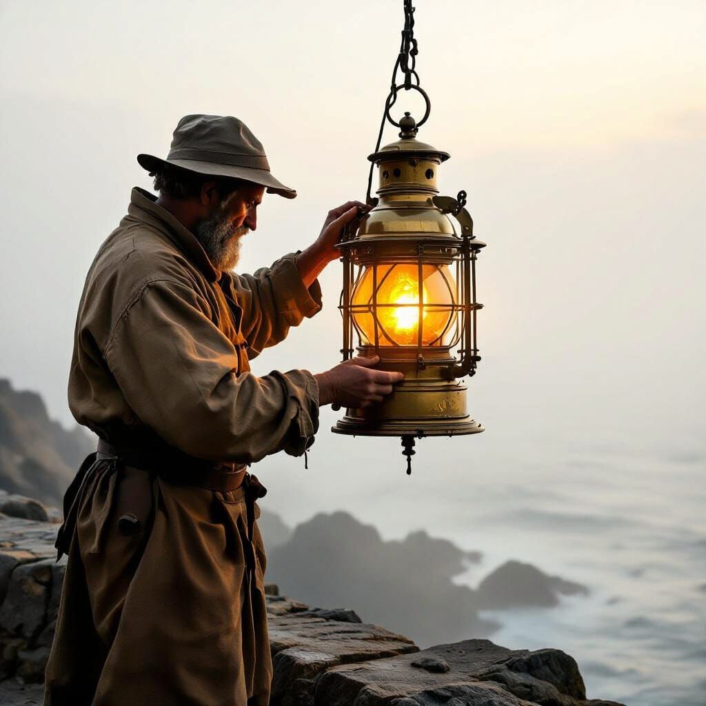 Winston's Lantern against the Seaside Fog