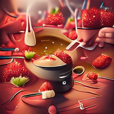 Chocolate Fondue River in a Frosty Forest