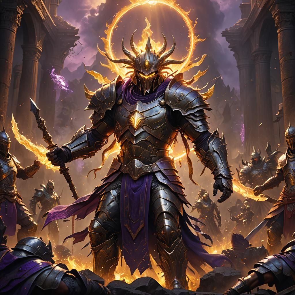 God of Sun in Dark Fantasy Concept Art