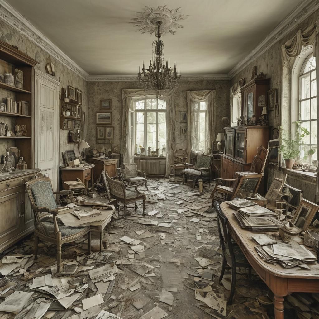 Ruined Mansion Photograph in Curiosity Shop