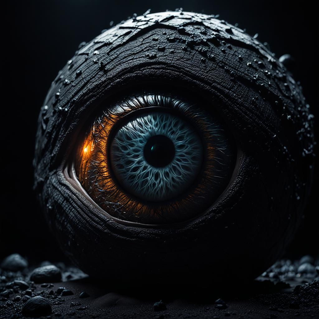 Eerie Magical Eyeball with Tentacles in Ethereal Realm