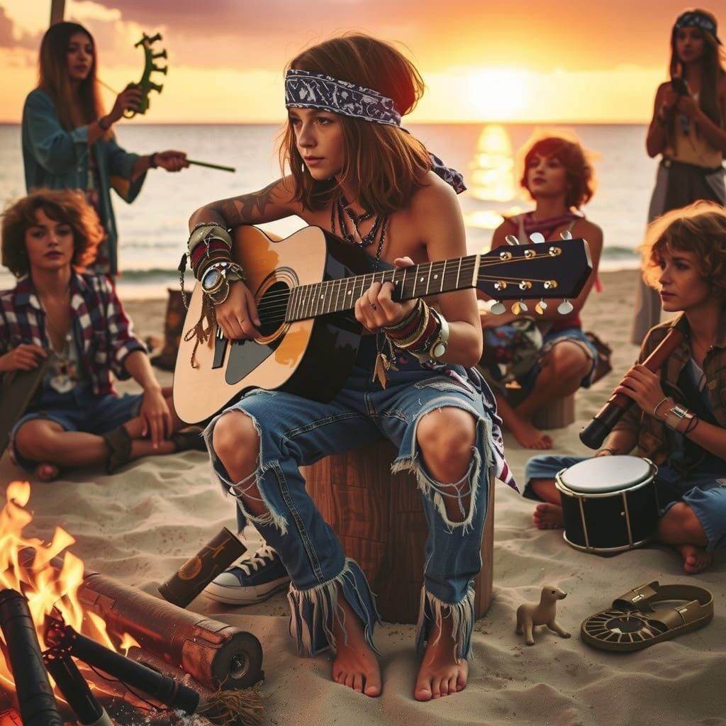 Luxurious Futuristic Guitar on Velvet Pedestal