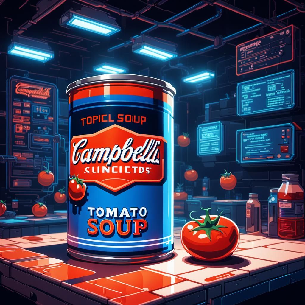 Campbells Soup if it was in a video game