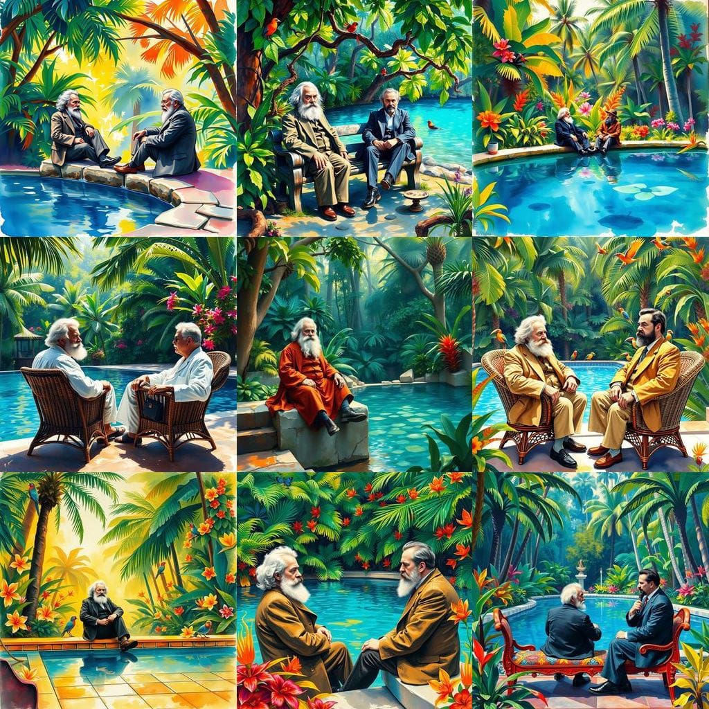 Fauvist Philosophers in a Tropical Oasis